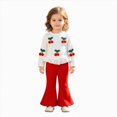 thumbnail image 1 of Leey-World Toddler Baby Girl Clothes Fall Winter Long Sleeve Ruffle Tops Pants Set Newborn Baby Girls Outfits, 1 of 9