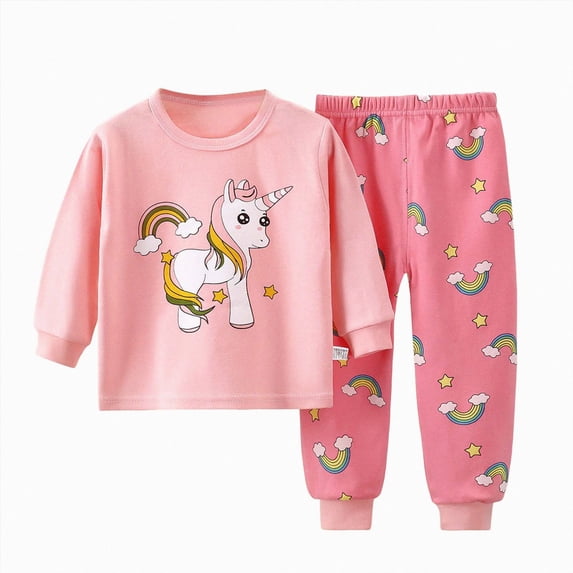 Leey-World Toddler Baby Girl Clothes Girl Long Sleeve Pullover Sweatshirt Stretch Jogger Pants Fall Winter Outfit for 0 6 12 18 24 M 1t 2t 3t 4t 5t Pajamas & Dailywear Set(Light Pink,6-12 Months)