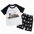 thumbnail image 1 of Leey-World Toddler Boy Summer Outfits Baby Boy Print Short Sleeves T-Shirt Plaid Shorts Set Infant Boy Clothes Set Boys Outfit Sets Size 7-8(Grey,4-5 Years), 1 of 7