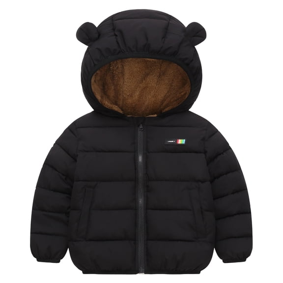 Leey-World Toddler Girl Coat Toddler Winter Coats Lightweight Puffer Jacket for Baby Infant kids, 6-12 Month,12-18 Month, 2t,3t,4t(Black,18-24 Months)