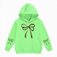 thumbnail image 1 of Leey-World Toddler Girl Hoodie Girl's Bow Cheetah Leopard Hoodies Long Sleeve Pullover Tops Preppy Cute Sweatshirts Hoodies(Green,12-13 Years), 1 of 8