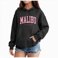 thumbnail image 1 of Leey-World Toddler Girl Hoodies Girl's Preppy Letter Graphic Hoodie Hooded Long Sleeve Sweatshirts Cute Pullover Tops(Black,11-12 Years), 1 of 9