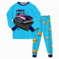 thumbnail image 1 of Leey-World Toddler Girls Pajamas 3t Boys Pajamas Size 8-10 Pajamas for Boys Dinosaur Cotton Long Sleeve & Pants 2-Piece PJ Set Kid Sleepwear(Sky Blue,5-6 Years), 1 of 5