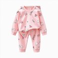thumbnail image 1 of Leey-World Toddler Pajamas Girl 1t 2t 3t 4t 5t 6t Girls' 2-piece Snug-fit Cotton Matching Holiday Pajama Set, Soft & Cute for Kids, 1 of 4