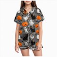 thumbnail image 1 of Leey-World Toddler Pajamas Satin Pajama Sets Girls Silk Button Down Short Sleeve & Short Sleepwear 2PCS Pjs for Girls 2T 3T 4T 5T 6T 7T 8T, 1 of 6