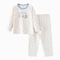 thumbnail image 1 of Leey-World Toddler Pijamas Girl 1t 2t 3t 4t 5t 6t Toddler Girls Kids Pajamas Pjs Long Sleeve Snug fit 12M-8Y 2pcs Soft Jammies(Beige,10-11 Years), 1 of 4