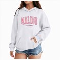thumbnail image 1 of Leey-World Toddler Zip Up Hoodie Girl Girl's Preppy Letter Graphic Hoodie Hooded Long Sleeve Sweatshirts Cute Pullover Tops(White,5-6 Years), 1 of 9
