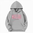 thumbnail image 1 of Leey-World Toddler Zip Up Jacket Girl's Preppy Letter Graphic Hoodie Hooded Long Sleeve Sweatshirts Cute Pullover Tops(Grey,11-12 Years), 1 of 9