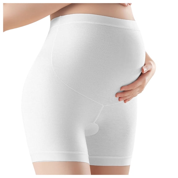 Leey-World Under Pants for Women Underwear Boxer Briefs Boy-shorts, Organic Cotton Lining, Hi-Waisted & Heavy Flow White,XL