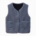 thumbnail image 1 of Leey-World Vest for Kids Sherpa Fleece Vest Lightweight Sleeveless Vest Waistcoat Outerwear with Pocket, 1 of 4