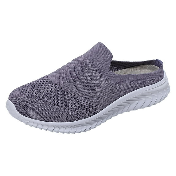 Leey-World Walking Shoes Women Women Platform Sneakers Women’s Slip-On Colorblocked Athletic Sneakers Women Running Shoes(Purple,8.5)