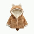 thumbnail image 1 of Leey-World Winter Coat Baby Baby Boy Winter Fleece Coat Toddler Girl Jacket Infant With Hood Panda Outerwear(Brown,12-18 Months), 1 of 6