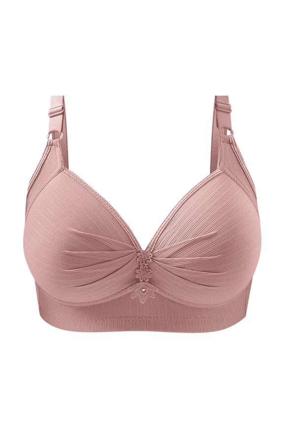 Wireless Bras for Women Women's Underwire, One Smooth Ultra Light Convertible Bra Pink,42