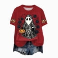 thumbnail image 1 of Leey-World Women Halloween Shirt Halloween T-Shirt Women Vintage Halloween Graphic Tee Short Sleeve Fall Tops, 1 of 5