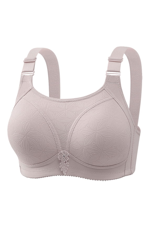 Women'S Minimizer Bras PoseFree Womens Seamless Wireless Supportive Bra Push Up Comfort Soft No Underwire Full Coverage T-Shirt Bra Beige,40