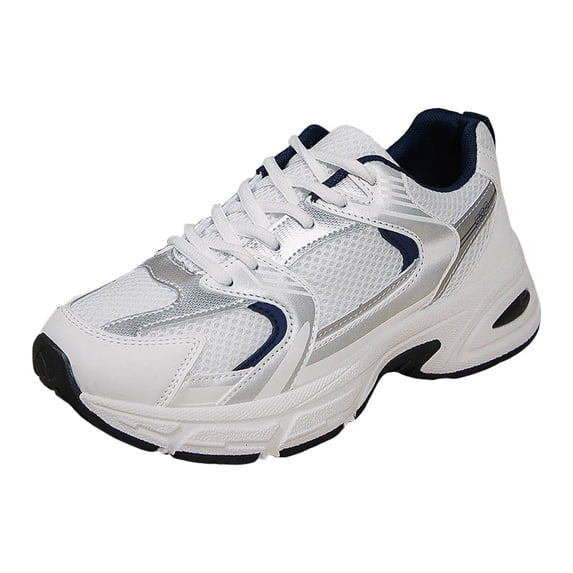 Leey-World Women Shoes Casual Platform Sneakers for Women Women's Scrunch Back Slip-On Sneaker, Wide Width Available Women Running Shoes(Blue,39)