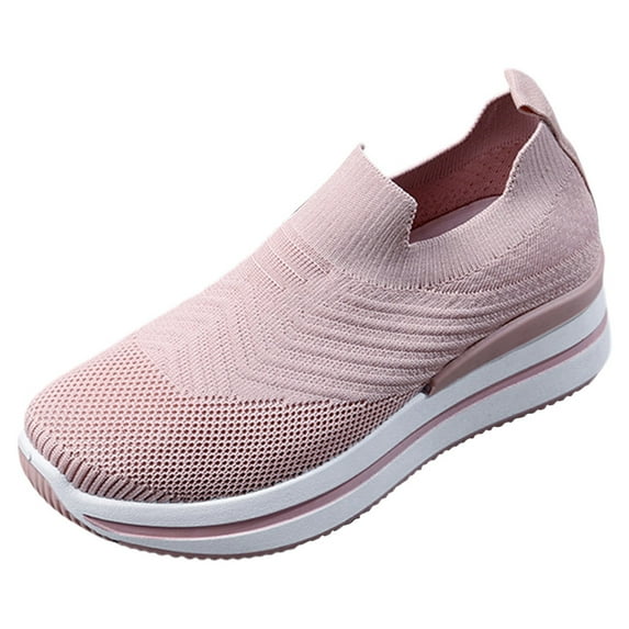 Leey-World Women Shoes Casual Women Comfortable Casual Platform Fashion Sneaker Orthopedic Shoes for Women(Pink,8)