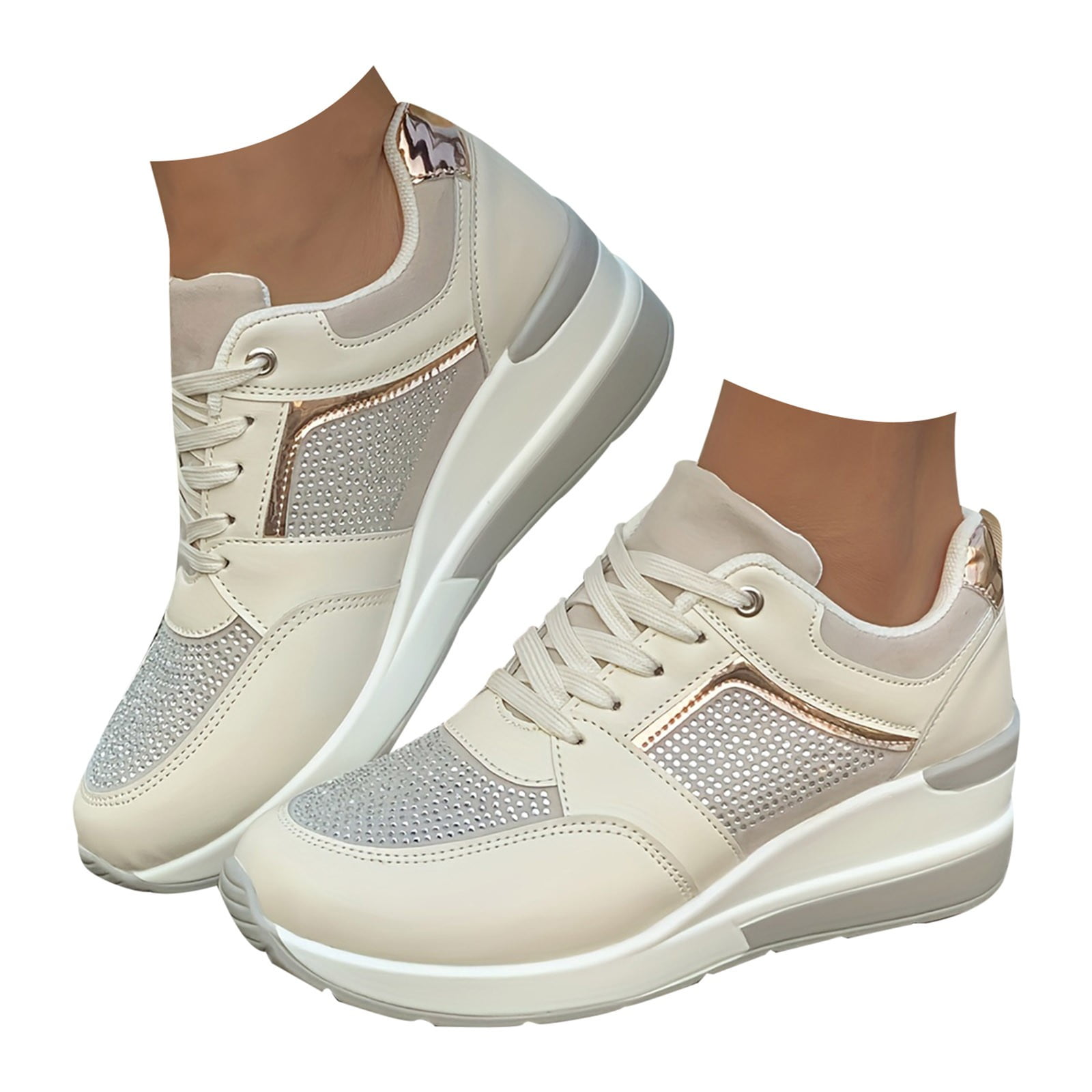 Leey-World Womens Shoes Platform Sneakers for Women Women's