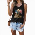thumbnail image 1 of Leey-World Womens 250th Anniversary Usa Shirt Womens Tank Tops Summer Graphic Tanks Beach Vacation Tops Loose Running Athletic Sleeveless Shirt(Black,S), 1 of 8