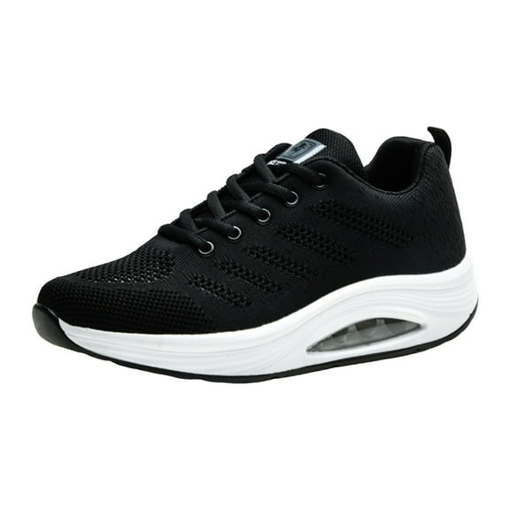 Leey-World Womens Golf Shoes Womens Tennis Shoes PU Leather Sneakers Casual Walking Shoes for Women Women Running Shoes(Black,7.5)