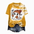 thumbnail image 1 of Leey-World Womens Halloween Shirt Bloody Shirt for Women Funny Crew Neck Short Sleeve Halloween Blood Clothes Gift Blood Splatter Top(Yellow,S), 1 of 5
