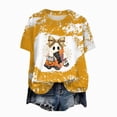 thumbnail image 1 of Leey-World Womens Halloween Tshirts Halloween Costumes for Women Funny Pumpkin Printed Cute T Shirts Orange Graphic Tops Fall Tee Fashion Gift, 1 of 6