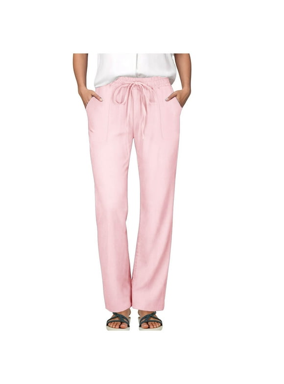 Womens Lined Sweatpants Wide Straight Leg Pants Bottom Sweatpants Joggers Pants Workout High Waisted Yoga Pants With Pockets Dark Gray,L