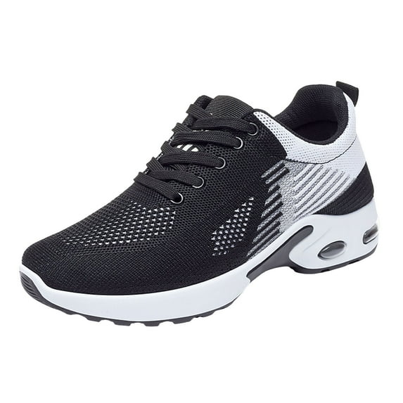 Leey-World Womens Shoes Women's Sneaker Cooled Memory Foam Walking Shoes Women(Black,8)