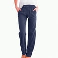 thumbnail image 1 of Leey-World Work Pants Women High Waisted Work Pants for Women Business Casual Outfits 2025 Office Dress Pants Trousers with Pockets(Dark Blue,L), 1 of 5