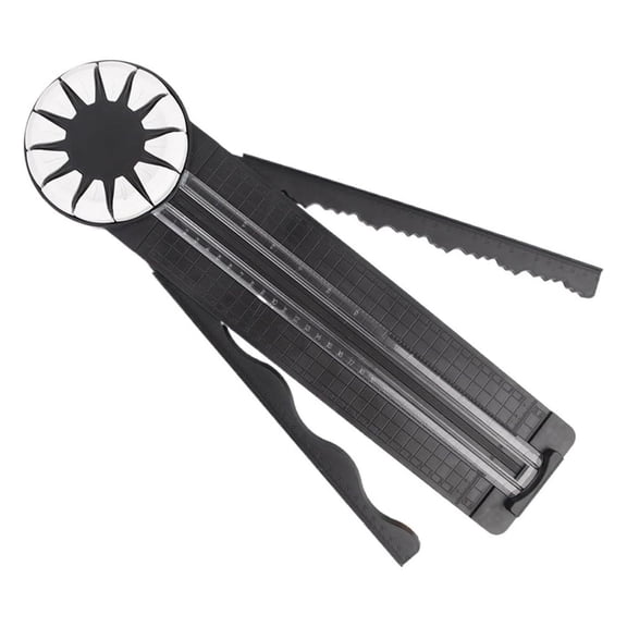 Leeye 12-in-1 Paper Craft Edge Cutter, Decorative Paper Trimmer with Rolling Blades for Scrapbooking, Card Making, and DIY Crafts, Black, 0.95 lb
