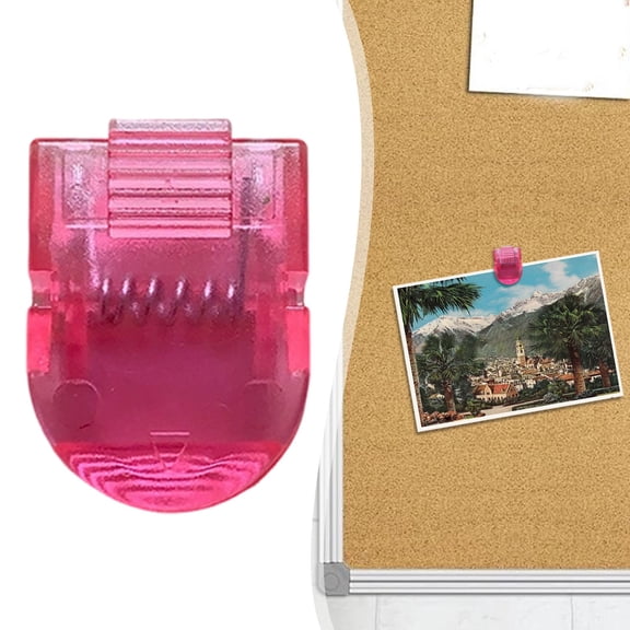 Leeye 25 Pcs Cubicle Clips for Fabric Partition Walls, Sturdy Panel Clips for Notes Photos & Documents, Office Desk Divider Accessories Organizer, Pink