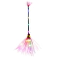 thumbnail image 1 of Leeye 26 Inch Red LED Light Up Witch Broomstick, Glowing Red Halloween Broom Prop with Built-in Lights, Battery Operated Witch Broom for Cosplay Party Decor, 1 of 4