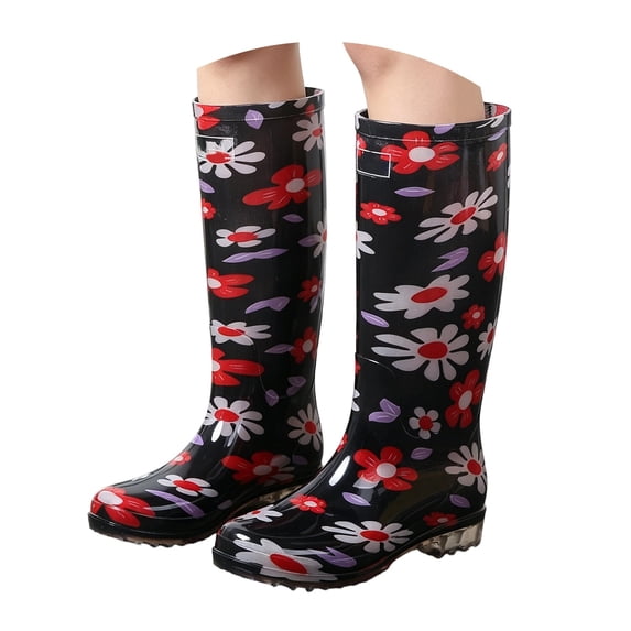 Leeye 38 Size Red Rain Boots High Non Ankle Comfortable Mud for Outdoor Gardening Hiking Walking