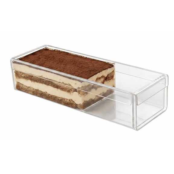Leeye Acrylic Dessert Display Case, Clear Cake Container with Lid, Portable Cupcake Carrier and Pastry Storage Box for Bakery Home Use