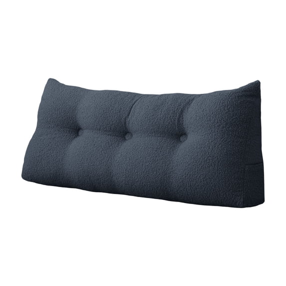 Leeye Back Cushion Large Triangular Headboard Bed Rest Reading Backrest Positioning Support 80x40x12cm Blue for Sofa Couch Bedroom Living Room