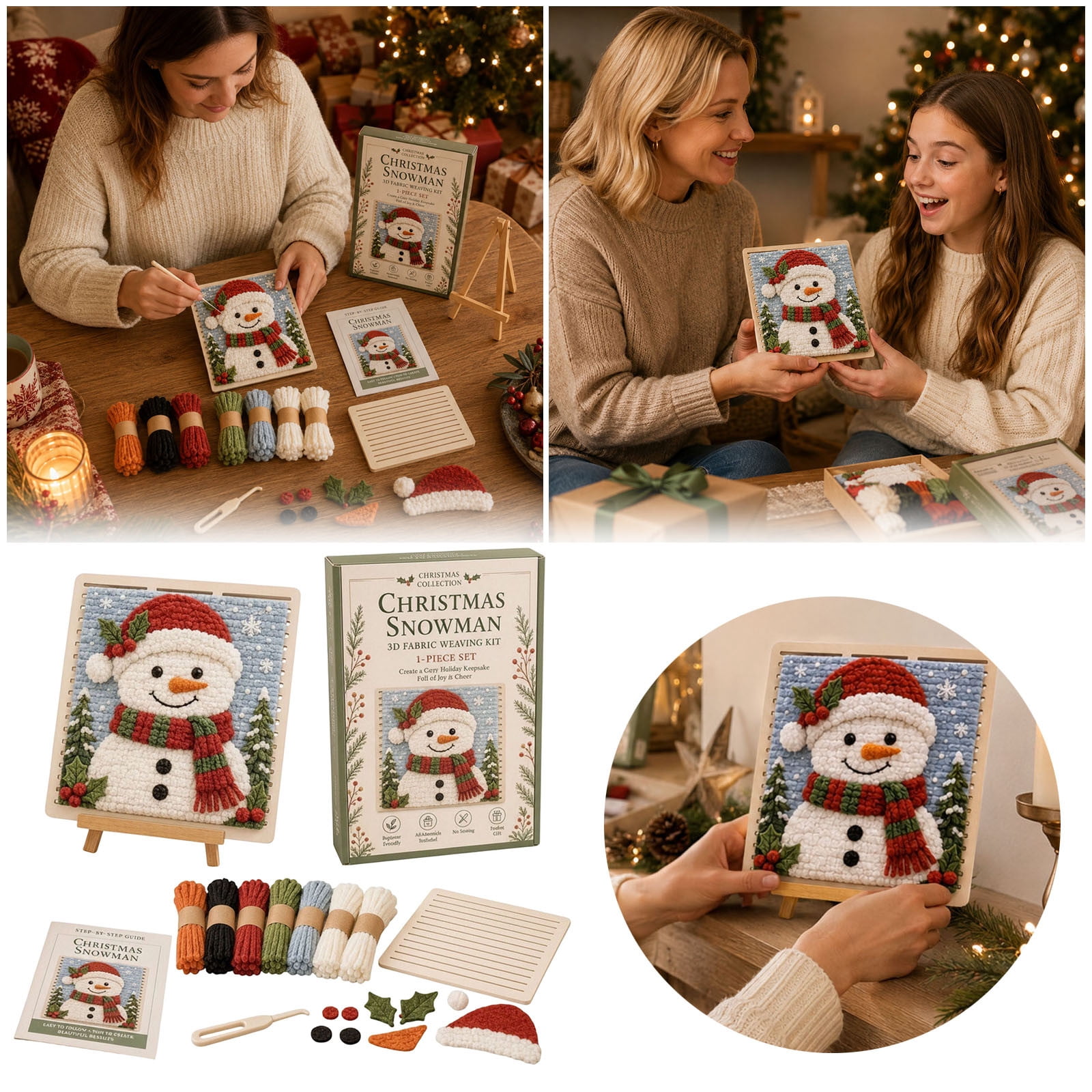 Leeye Christmas Weaving Christmas Craft for Adults Sew DIY Art