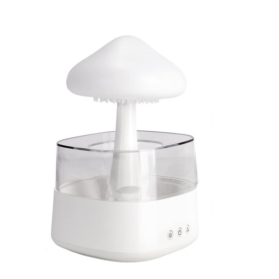 Leeye Cloud Rain Humidifier, 450ml Cool Mist Aromatherapy Diffuser with 7 Color LED Night Light for Bedroom Home, Rain Drop Cloud Shaped Air Moisturizer, White