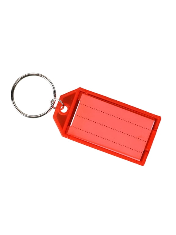 Colored Key Double Loop Flip Design Blank Label Keychains for Hotel Room Item Classification Marking Variant B 1pc