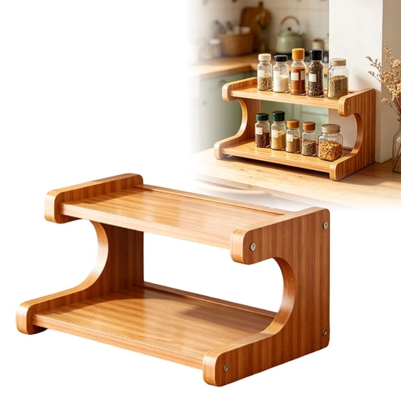 Leeye Compact Wooden Cup Holder Organizer, Desktop Mug Storage Rack for Coffee Tea Cups, Countertop Display Stand, Brown, One Size, 1.76 lb