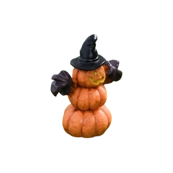 Leeye Decor Ornament Desktop Dark Resin Figurine for Collectible and 4 Pumpkin Man Halloween Home Desk Shelf