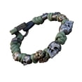 thumbnail image 1 of Leeye Gothic Skeleton Paracord Bracelet Adjustable, Skull Braided Survival Wristband for Men Women Halloween Jewelry, Black 9.06x1.18x1.18in, 1 of 8