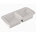 thumbnail image 1 of Leeye Grey Silicone Cake Mold with Lid 2 Compartment Baking Pan Reusable Jelly Dessert Mold Oven Microwave Freezer Safe Non Stick Bakeware, 1 of 1