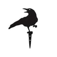 thumbnail image 1 of Leeye Halloween Metal Crow Yard Stake, Wrought Iron Screaming Crow Garden Decoration for Lawn Patio Outdoor Display, Black 7.87x8.66x0.39in, 1 of 5