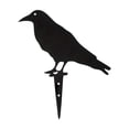 thumbnail image 1 of Leeye Halloween Metal Crow Yard Stake, Wrought Iron Staring Crow Garden Decoration for Lawn Patio Outdoor Display, Black 7.87x8.66x0.39in, 1 of 5