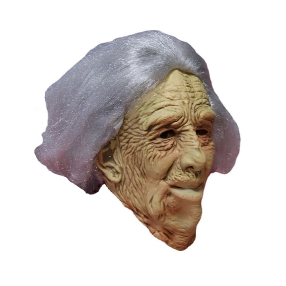 Leeye Halloween Man Latex Mask, Realistic Elderly Face Full Head Cover, Scary Grandpa Headgear for Adult Halloween Party Cosplay Masquerade Prop