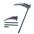 thumbnail image 1 of Leeye Halloween Party Grim Scythe with Three Heads Theme Prop for Decor Grim Reaper Three Skulls Silver 80cm, 1 of 2