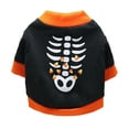 thumbnail image 1 of Leeye Halloween Pet Pumpkin Print T-Shirt, Funny Cosplay Cat Dog Clothing with Festive Design for Small Pets Party Daily Wear, Coffee, S, 1 of 7