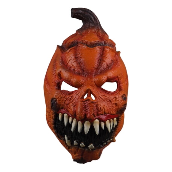 Leeye Halloween Pumpkin Latex Mask, Realistic Scary Pumpkin Full Head Mask for Adult Halloween Party Cosplay, One Size, 0.55 lb