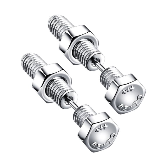 Leeye Halloween Screw Stud Earrings, Stainless Steel Piercing Earrings, Gothic Metal Ear Studs for Women Men, Halloween Jewelry Party Accessory Gift