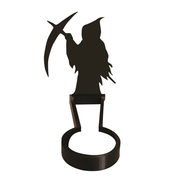Leeye Halloween Shadow Candle Holder, Metal Silhouette Candlestick with Spooky Shadow Projection for Table Mantel Party Decor, 5.91x5.91x0.59in, 0.14 lb
